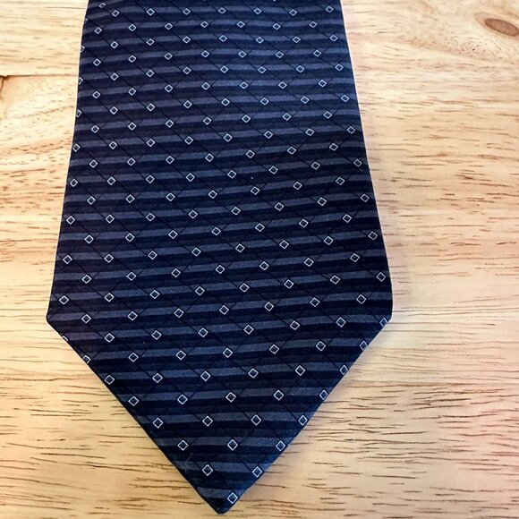 Stafford Other - Stafford Mens Classic Black Tie With Black Diamond Pattern